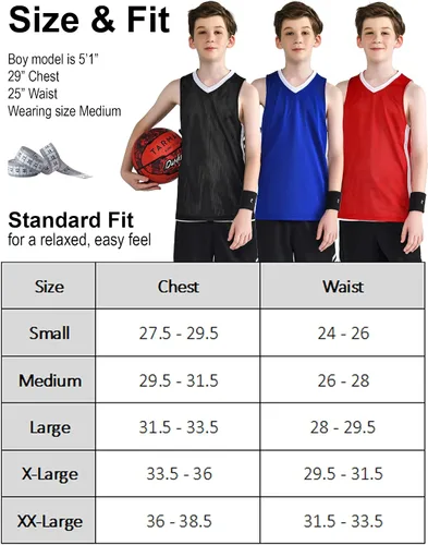 Vista 7 de Liberty Imports - Juego de 10 camisetas reversibles de malla para baloncesto