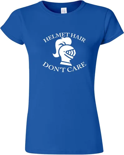 Vista 6 de Knight Helmet Hair Don't Care Camiseta de mujer para The Dane in Shining Armor