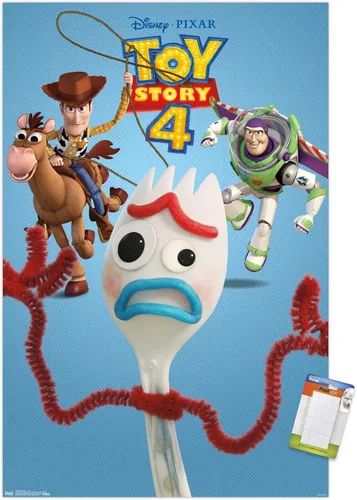 Vista 6 de Trends International Disney Pixar Toy Story 4 - Póster de pared de trío, 22.375 x 34 pulgadas, paquete de póster y clip