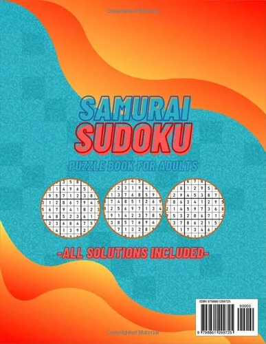 Vista 2 de Samurai Sudoku Puzzle Book For Adults Medium to Hard Puzzles