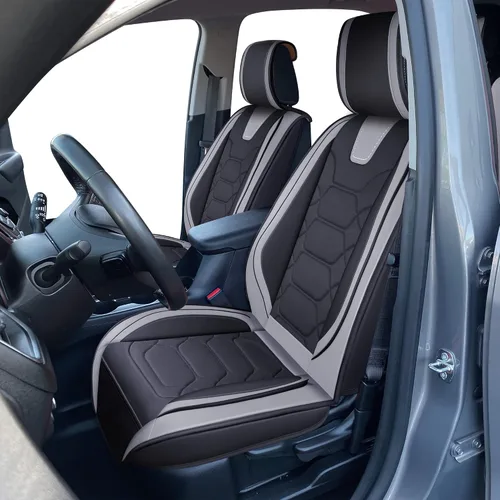 Vista 3 de OASIS AUTO Fundas de asiento de ajuste personalizado compatibles con Chevy Equinox (2010-2026), protector de piel sintética impermeable, accesorios