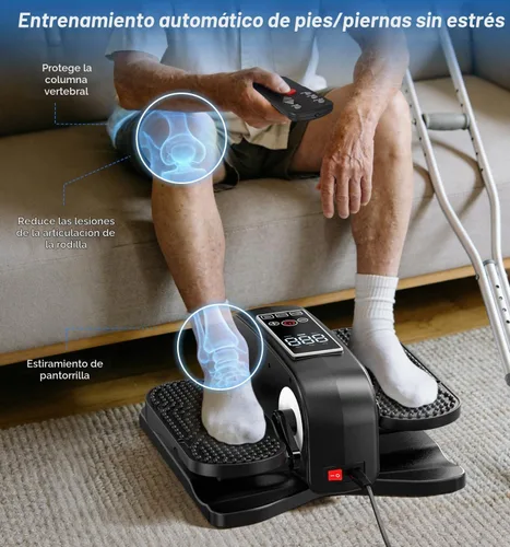 Vista 6 de HOMGIM Under Desk Elliptical Machine - Quiet Motorized Leg Exerciser with Smart Remote, 12-Speed Manual Programs Auto/3 Auto Programs LCD Display &