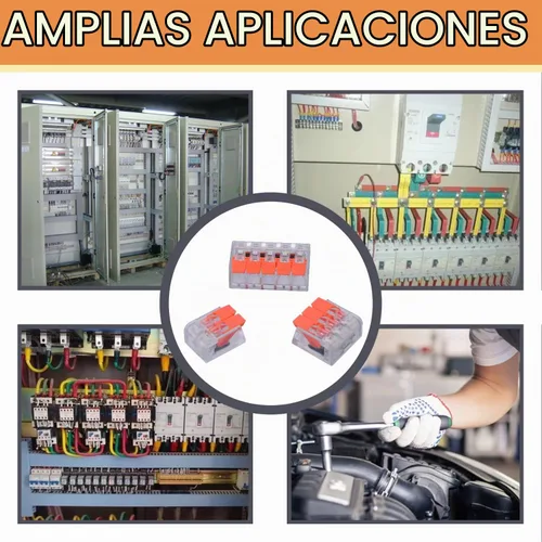 Vista 7 de Conectores de cable de palanca, paquete surtido de 75 conectores de cable, kit de conectores de empalme compacto para cables eléctricos, cables