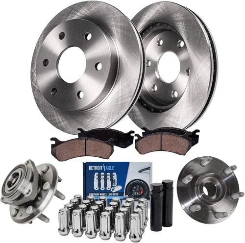 Vista 63 de Detroit Axle - 4 rotores de freno para Ford 1994-2004 Mustang, rotores de freno de disco delanteros y traseros 1995 1996 1997 1998 1999 2000 2001