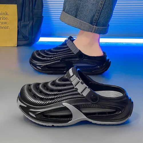 Vista 2 de ASHALI Zuecos unisex para jardín y playa con soporte de arco, zapatos impermeables para hombres y mujeres, sandalias ligeras y cómodas