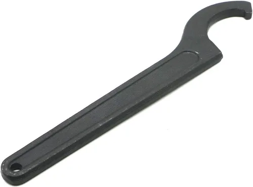 Vista 2 de LingGan Llave inglesa de gancho C para tuerca redonda de 2.165-2.441 in, herramienta de llave de gancho ajustable negra, herramientas de mano