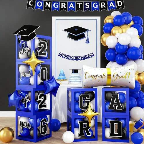 Vista 12 de Arco de globos de pata de perro, 105 piezas de guirnalda de globos con estampado de patas azules y naranjas, globos de papel de aluminio de hueso