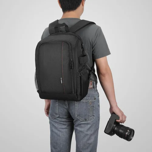 Vista 2 de G-raphy Mochila para cámara fotográfica, bolsas para fotografía de fotógrafos, mochila DSLR SLR con compartimento para laptop para cámaras DSLR