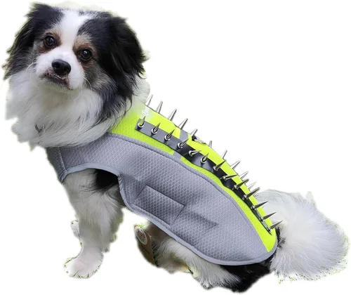 Vista 7 de Chaleco de enfriamiento para perro, arnés de verano para pequeño, mediano, reflectante, sin tirones, con asa y protección contra picos