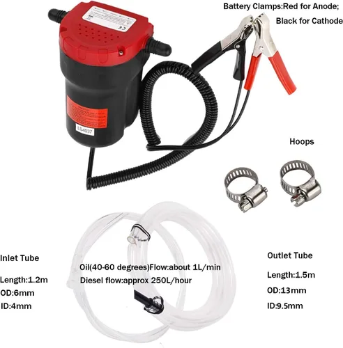 Vista 7 de YaeTek Motor de 12 V Excelente. Cambio de aceite. Diesel. Extractor. Pepenar transferencia de succión de la bomba.