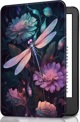 Vista 15 de Funda para Kindle básico de 6 pulgadas (11.ª generación), múltiples ángulos, piel sintética, delgada, con función de encendido y apagado automático
