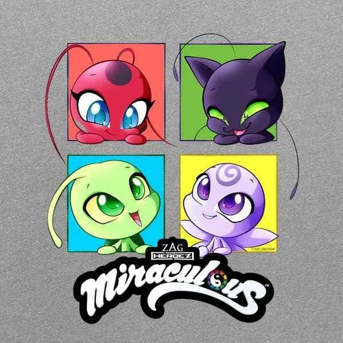 Vista 3 de Pop Threads Miraculous Ladybug and Cat Noir Merch Kwamis Tikki - Camiseta para niños pequeños