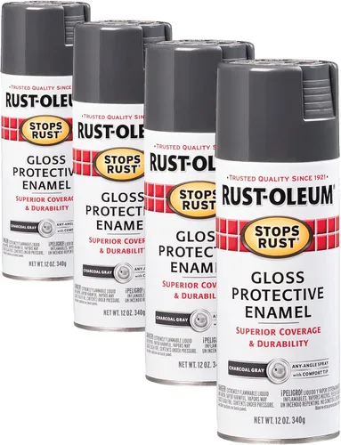 Vista 107 de Rust-Oleum 7776830 - Pintura en aerosol para prevención del óxido, 12 onzas, negro plano