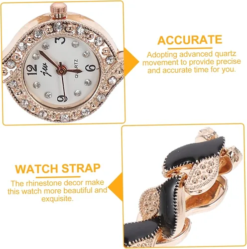 Vista 5 de KONTONTY Reloj de pulsera de cuarzo, elegante reloj de pulsera para mujer, reloj de moda para mujer, reloj para mujer, adolescente, niña, reloj