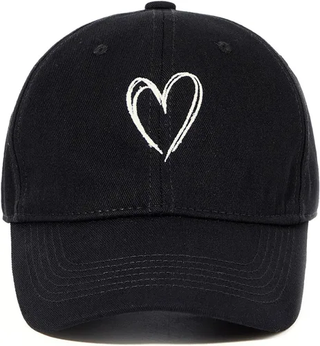 Vista 15 de American Trends Gorras de béisbol para mujer, lindo corazón bordado para Armada con corazón blanco