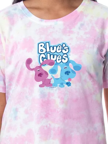 Vista 2 de INTIMO Nickelodeon Blue's Clues - Camisón magenta para mujer, pijama, Multi colorido