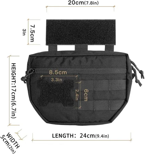 Vista 2 de EXCELLENT ELITE SPANKER Bolsa táctica de descarga, bolsa de herramientas Molle con gancho y bucle de transporte Kit bolsa para chaleco táctico