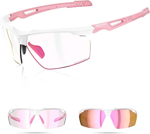 Vista 10 de SCVCN Gafas de sol deportivas fotocromáticas para ciclismo, gafas transparentes para hombres y mujeres, protección UV400, MTB BMX, pesca, correr, S86