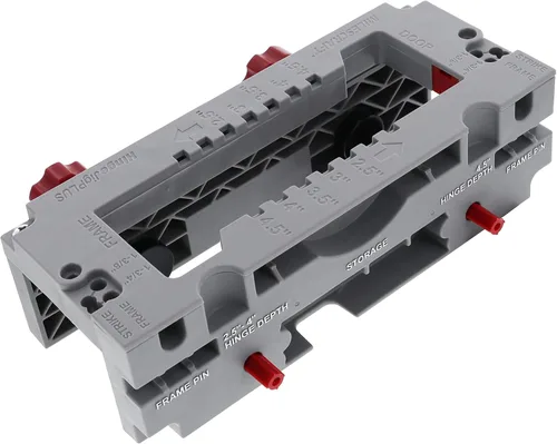 Vista 6 de Milescraft 1229 HingeJigPLUS – Mortero de bisagra de puerta de doble sujeción para bisagra. Kit completo de instalación de bisagra de embutidos