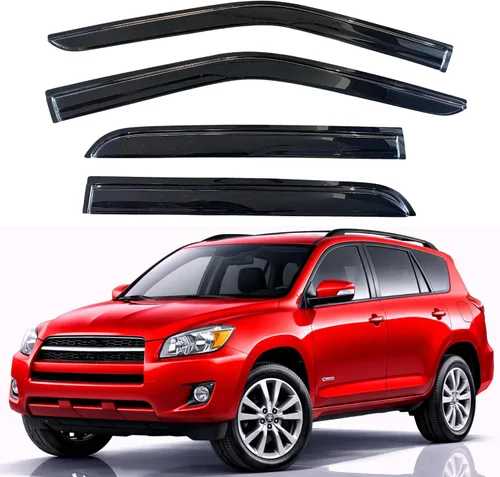 Vista 140 de KPY Moldura deflectora de viento con protección contra la lluvia compatible con Mazda CX-3 2016-2021 (CX3), 4 unidades, para ventana lateral