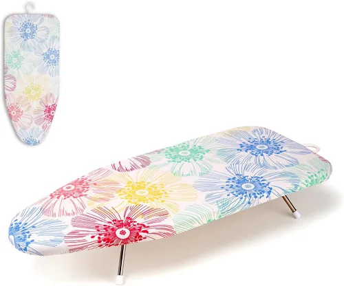 Vista 11 de Tabla de planchar de mesa de 12 x 29 pulgadas, tabla de planchar plegable portátil con acolchado de fieltro grueso, cubierta resistente al calor