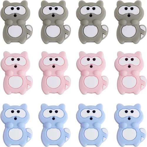 Vista 22 de 10 Piezas Cuentas de Silicona de Animales - Lindas Cuentas a Granel DIY para Manualidades, Bolígrafo, Correas de Teléfono, Colgantes de Bolsa (Rana)
