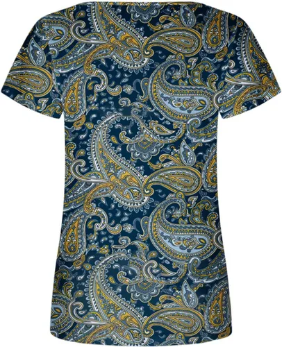 Vista 5 de Camisetas de verano para mujer, elegantes e informales, con cuello cuadrado, estampado floral, lindas camisetas de ajuste holgado, blusas cómodas