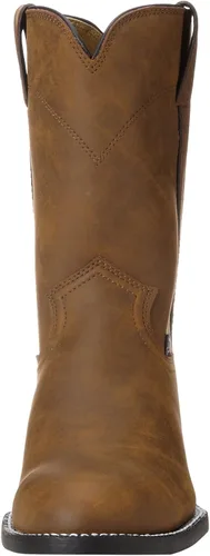 Vista 2 de Justin Boots Hombres Temple Redondo Toe Casual Botas Mid Calf - Negro