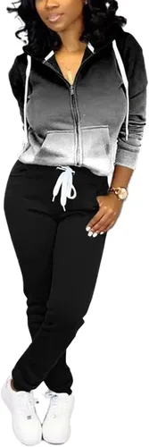 Vista 8 de Mrskoala Conjuntos de dos piezas para mujeres Chándal Conjuntos de sudadera Conjuntos de entrenamiento para trotar Ropa de descanso con bolsillo