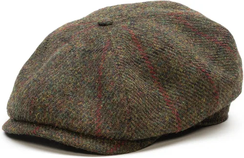 Vista 2 de Sterkowski Modelo Shelby Gorra 100% Harris Tweed Newsboy para hombre Sombrero de estilo pico de 8 paneles