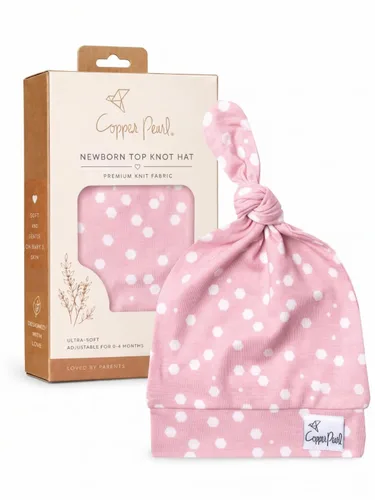 Vista 146 de Gorro de bebé con nudo superior elástico suave "Fern" por Copper Pearl