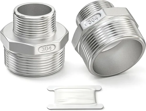 Vista 34 de TAISHER 10 pezones hexagonales 316L, montaje de tubería 3/8 "macho NPT