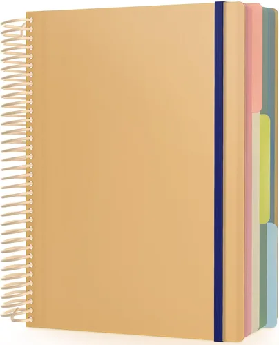 Vista 16 de EUSOAR - Cuaderno en espiral de papel gráfico, tamaño A4 de 9.25" x 11.7", gran cuaderno de 3 asignaturas, cuaderno de diario de tapa dura