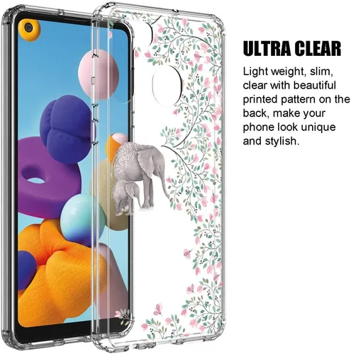 Vista 2 de Funda transparente para Samsung Galaxy A21 (6.4", 2020) [Elefante]