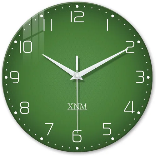 Vista 14 de XNM Relojes de pared de cristal negro con pilas de 12 pulgadas