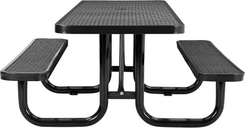 Vista 2 de Global Industrial Mesa de picnic rectangular de 8 pies, compatible con ADA Negro