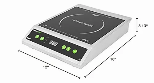 Vista 2 de Vollrath 59300, gama de inducción Mirage Cadet, 12 pulgadas, 1800 W, color negro