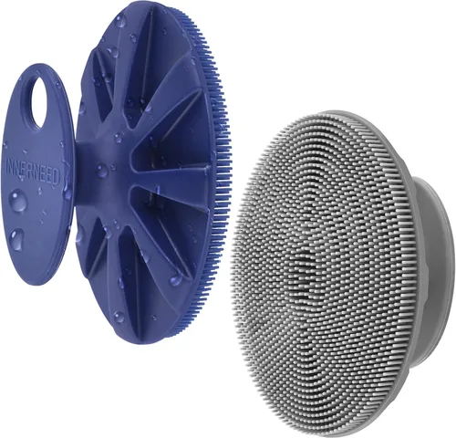 Vista 14 de INNERNEED Juego de cepillos de limpieza facial de silicona suave, almohadilla exfoliante suave y masajeadora, diseño antideslizante para eliminación