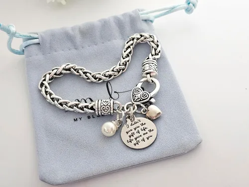 Vista 5 de Pulsera de boda de regalo para nuera, regalo para novia, hijastra o hija nueva, joyería de suegra