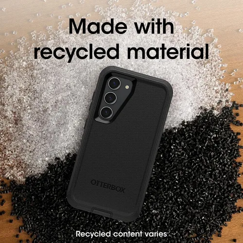 Vista 8 de OtterBox Funda para Galaxy S23 (solamente) - Serie Defender - Negro, resistente y duradera - con protección de puerto - Incluye soporte de clip