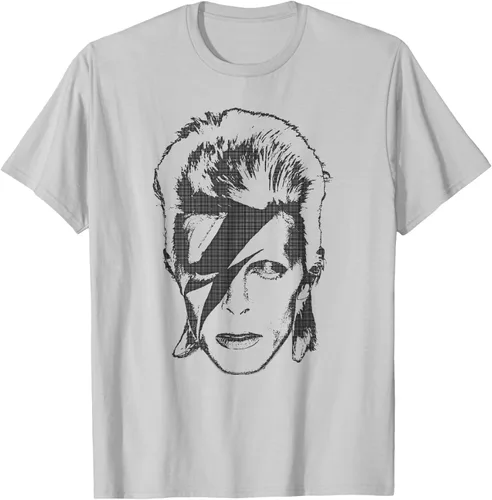 Vista 6 de David Bowie - Camiseta Lightning, Gris Asfalto