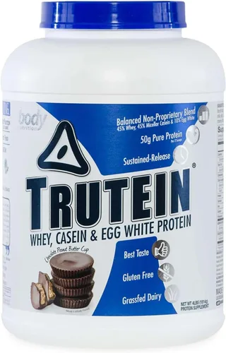 Vista 14 de Body Nutrition Trutein Polvo de Proteína Alto: 45% Suero, 45% Caseína, 10% Clara de Huevo, Sin Gluten, Bajo en Sodio, Polvo de Proteína de Suero