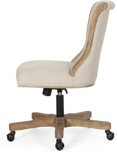 Vista 8 de Christopher Knight Home Coulee - Silla de oficina, beige y natural Beige + Natural