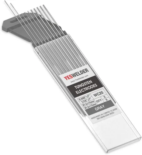 Vista 25 de YESWELDER Electrodo de tungsteno TIG Weld 1/8"x 7" 10-pk, no radiactivo comparable a E3 púrpura