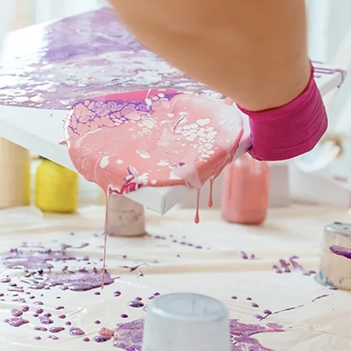 Vista 6 de Floetrol para kit de vertido de pintura acrílica, aditivo medio Flotrol para verter acrílico, 16 pinturas acrílicas para verter, 20 varillas