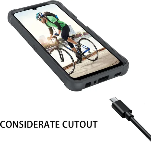 Vista 8 de DUEDUE Funda para Samsung A32 5G, grado militar a prueba de golpes, protección contra caídas, cuerpo completo, resistente, con soporte de clip