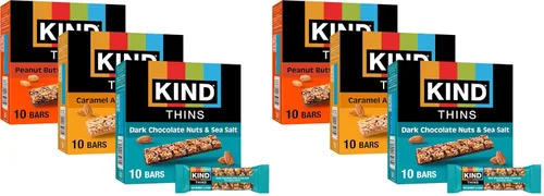Vista 6 de KIND Thins, Variety Pack, Gluten Free, 100 Calorie, 30 Count