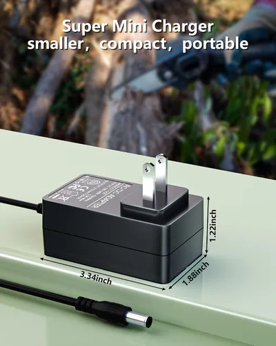Vista 5 de Para Saker Mini Cargador de Motosierra Compatible con Saker Motosierra Eléctrica Portátil Inalámbrico, Compatible con Saker Pequeña Sierra de Cadena