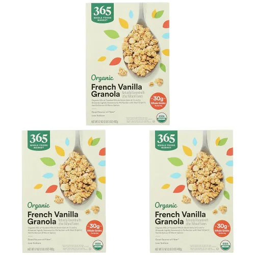Vista 9 de 365 by Whole Foods Market, Granola orgánica de almendras y vainilla francesa, 17 onzas