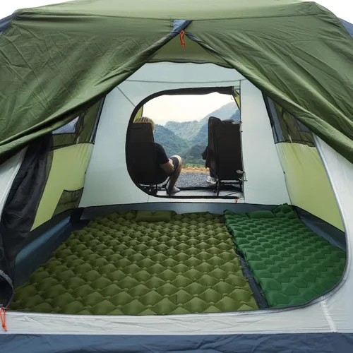 Vista 2 de Night Cat Tienda de campaña tipo cabaña con vestíbulo: Tienda de 3 personas, de armado automático, de doble capa, impermeable, montaje rápido y fácil